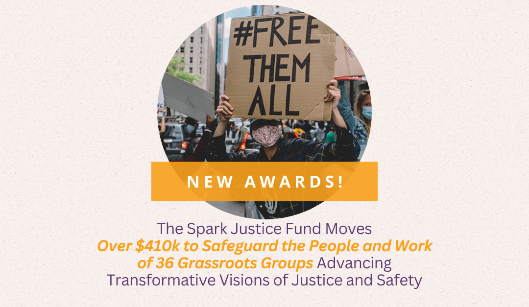 The Spark Justice Fund Moves Over $410K to Safeguard the People and Work of 36 Grassroots Groups Advancing Transformative Visions of Justice and Safety